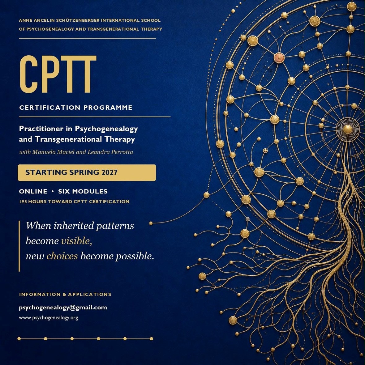 CPTT certification programme poster